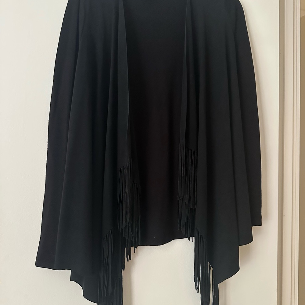 INC International Concepts Black Shrug Sweater